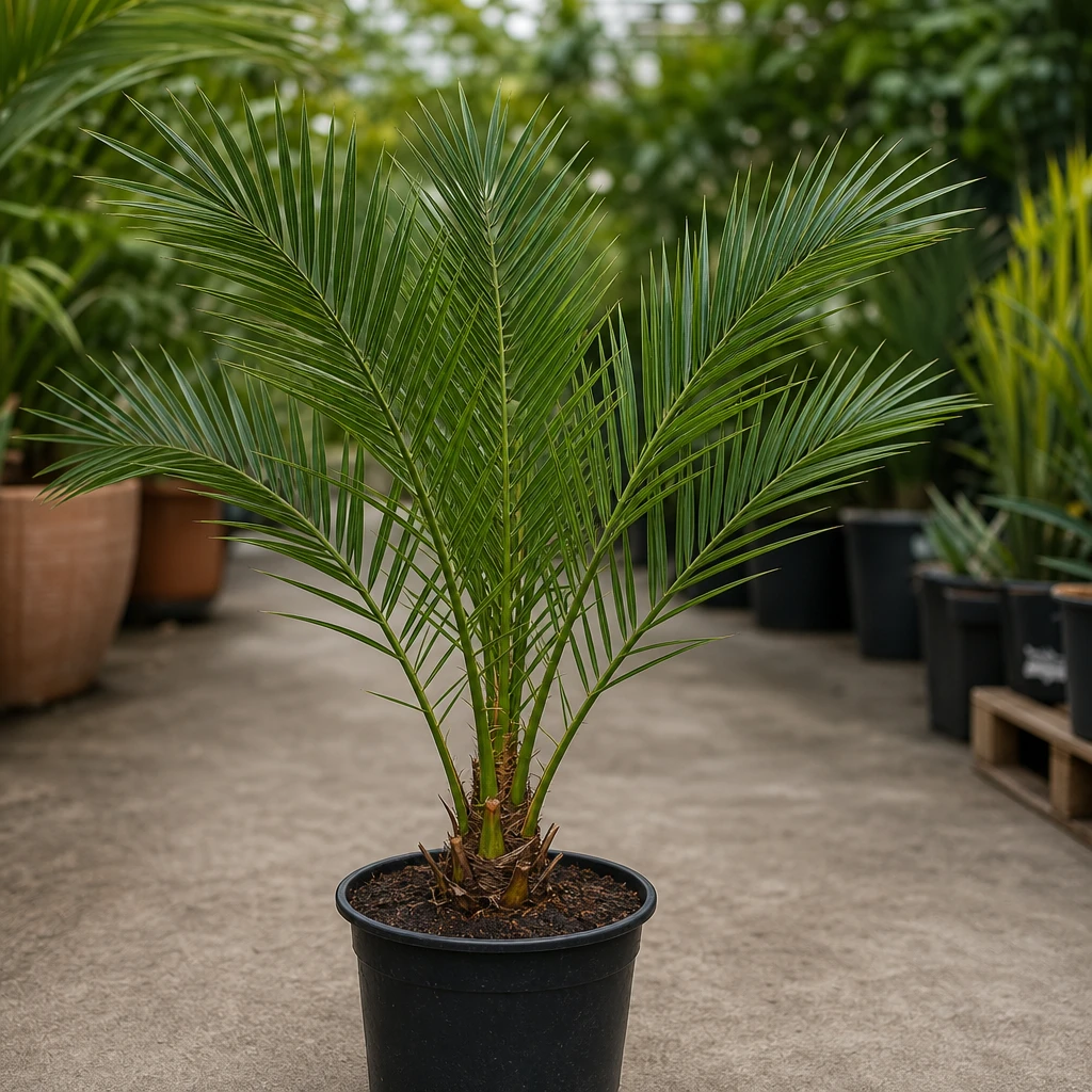 Klein startformaat Phoenix canariensis in een kweekpot