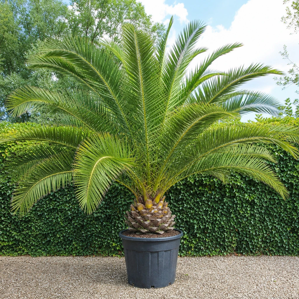 Middelformaat Phoenix canariensis met volle, frisgroene bladerkroon